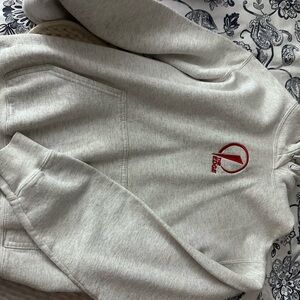 Gray Hoodie with Red Logo the edge gym small women’s